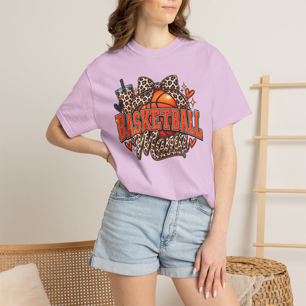 Basketball Mama T-Shirt — Leopard Print Hoop Mom Tee