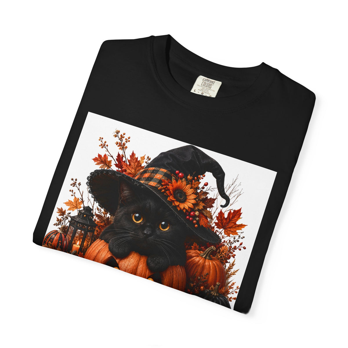 Halloween Black Cat Pumpkin T-Shirt