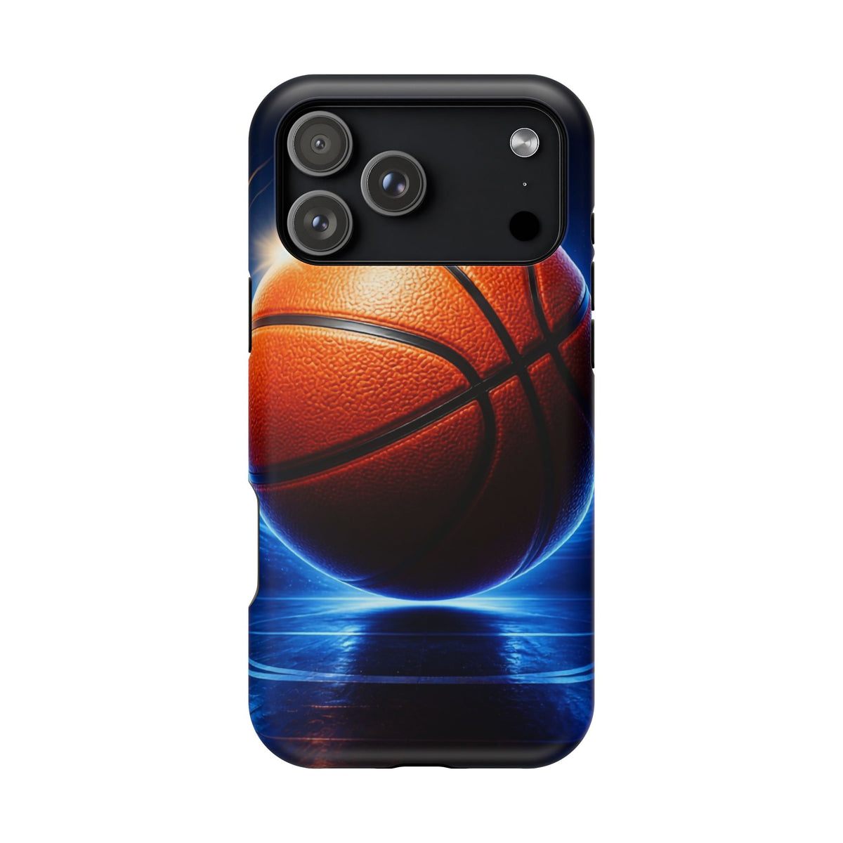 Basketball Magnetic Impact-Resistant Phone Case — Neon Court Design