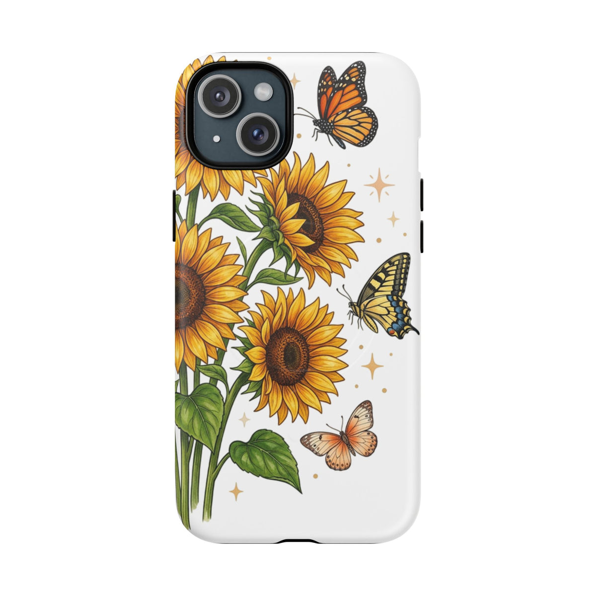 Sunflower & Butterflies Tough Magnetic Phone Case