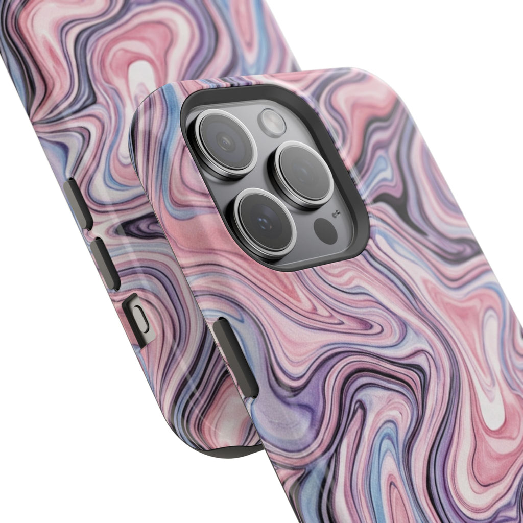 Marbled Pink Swirl Phone Case — Magnetic Impact-Resistant Protection