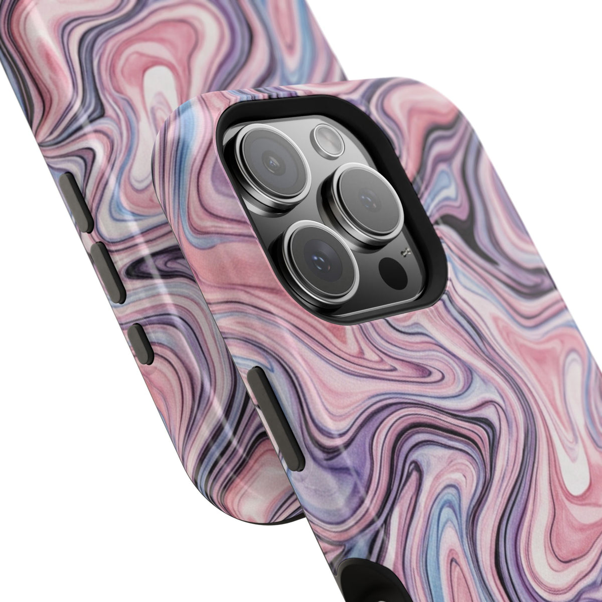 Marbled Pink Swirl Phone Case — Magnetic Impact-Resistant Protection