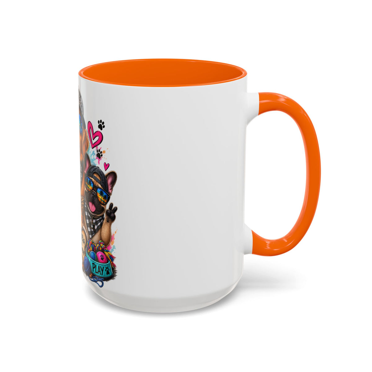 Coffee Mug — "Life is Better with Pets" Colorful Dog & Cat Paw-some Design (11/15 oz)
