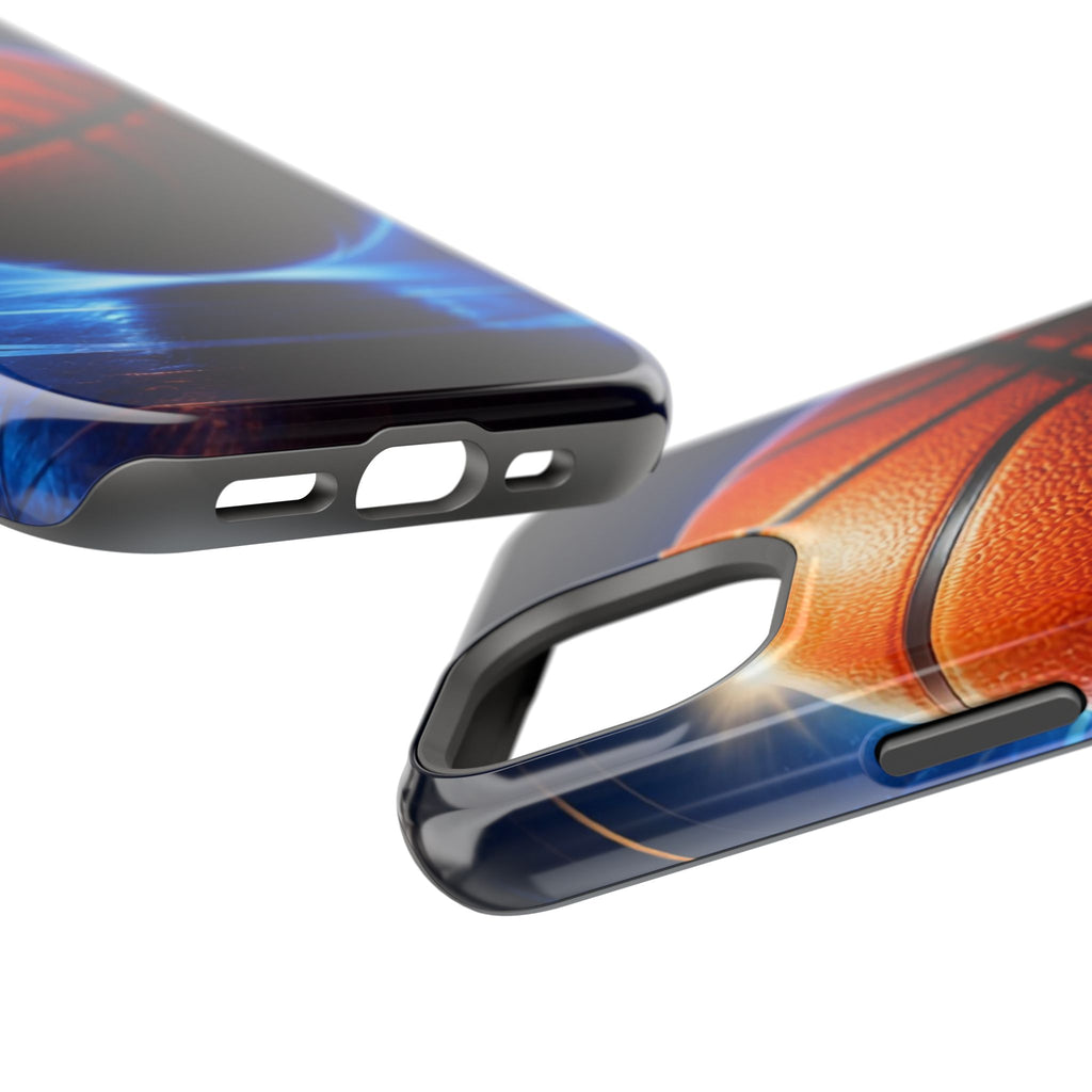 Basketball Magnetic Impact-Resistant Phone Case — Neon Court Design