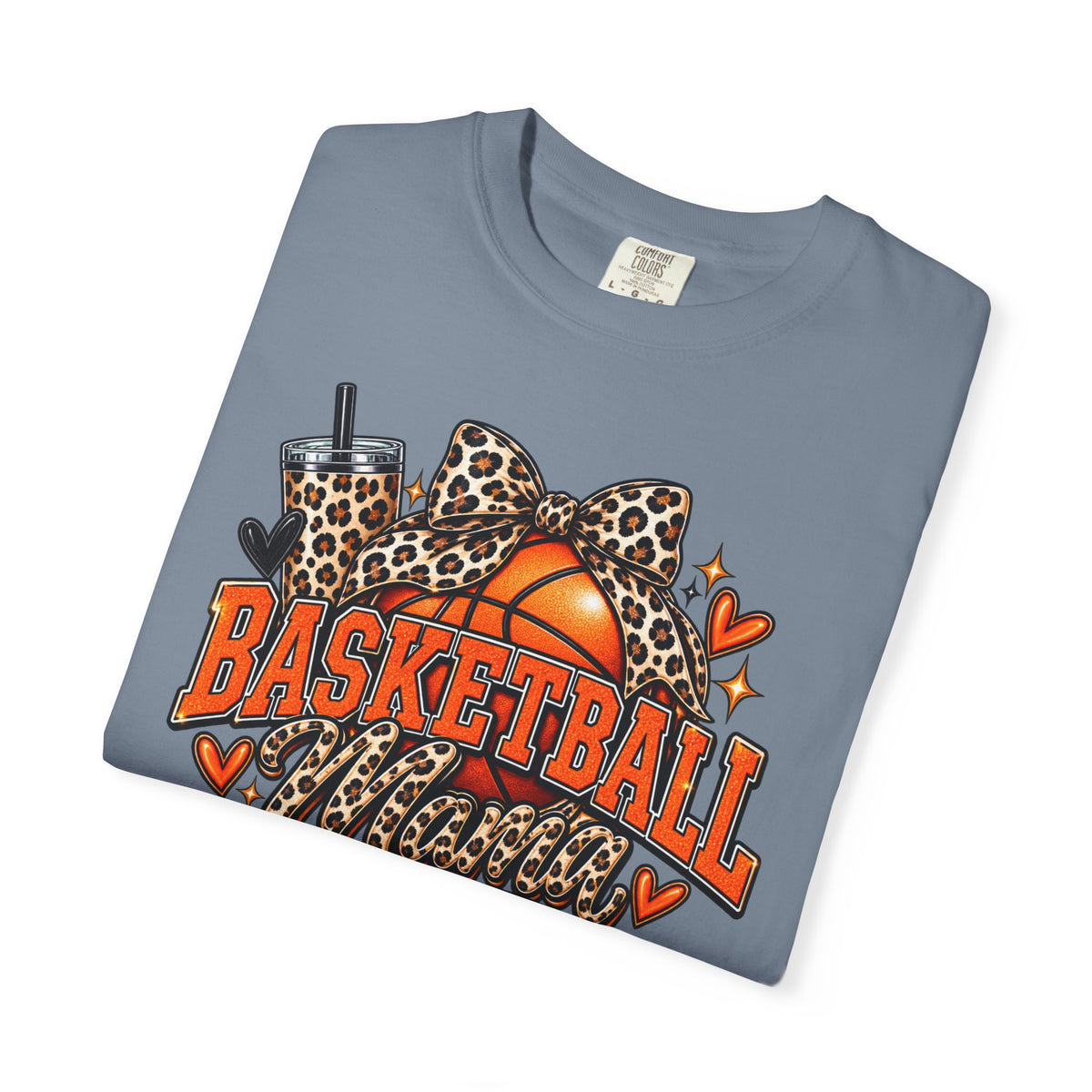 Basketball Mama T-Shirt — Leopard Print Hoop Mom Tee