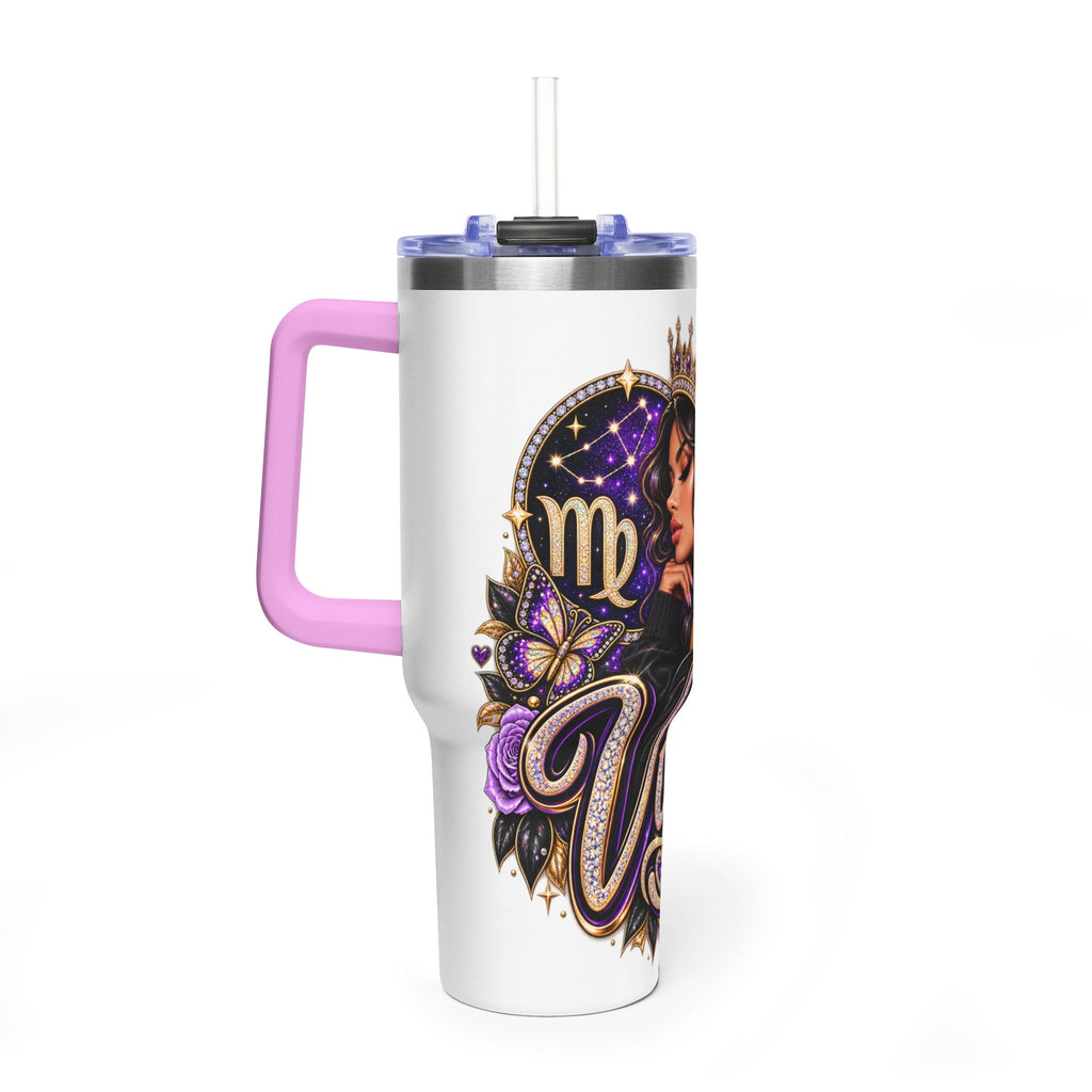 Virgo Zodiac 40oz Thermal Tumbler - Queen Virgo Astrology Travel Mug