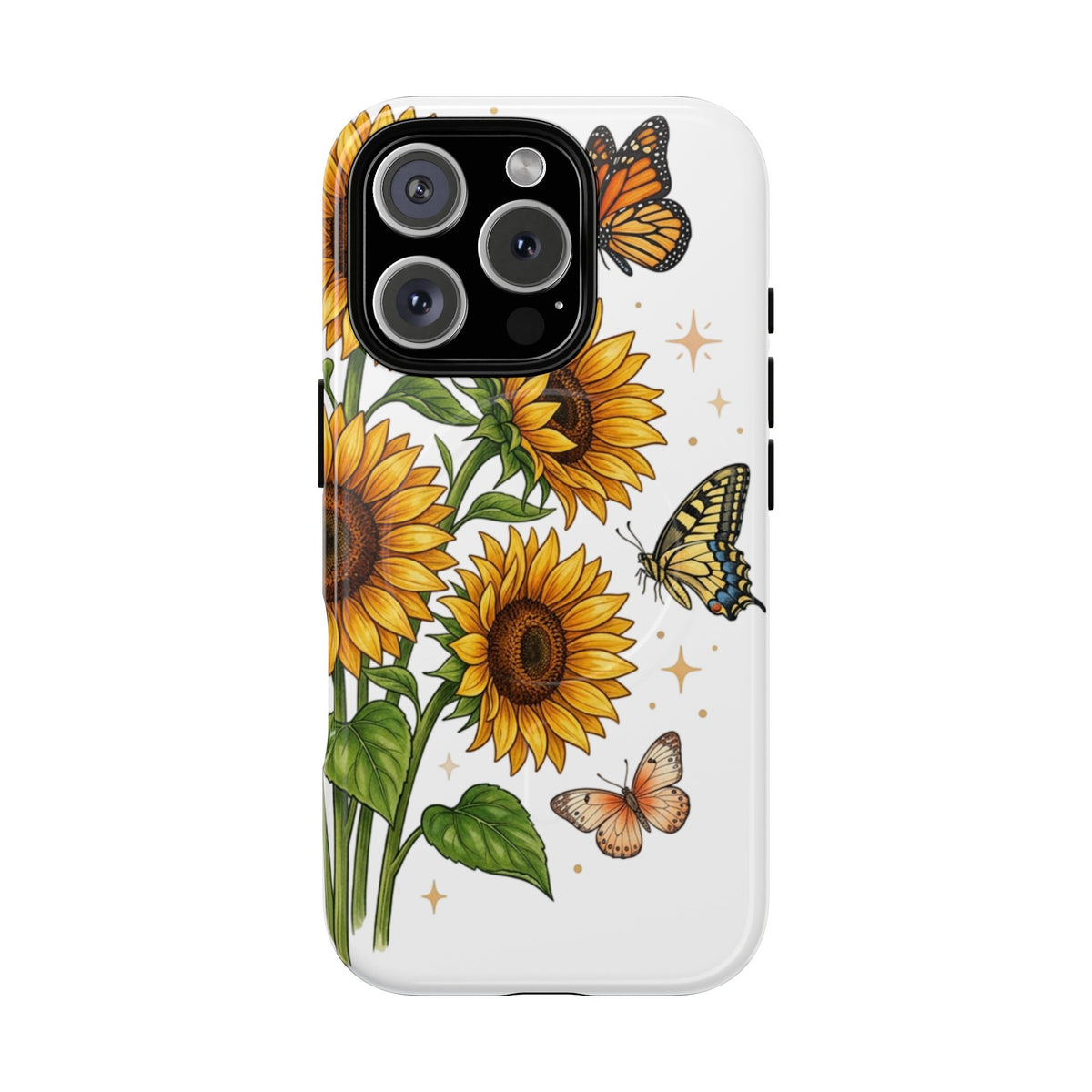Sunflower & Butterflies Tough Magnetic Phone Case