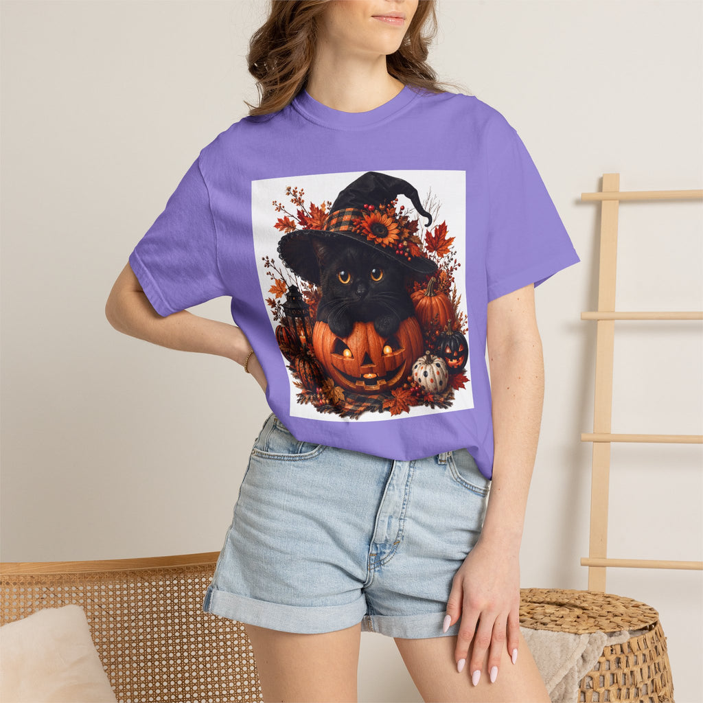 Halloween Black Cat Pumpkin T-Shirt