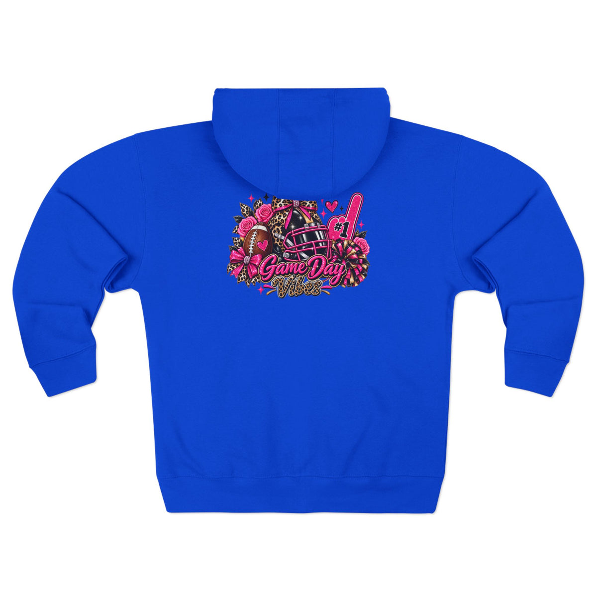 Game Day Pink Football Zip Hoodie