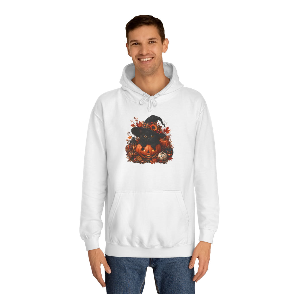 Halloween Pumpkin Witch Hoodie — Cute Spooky Fall College Sweatshirt