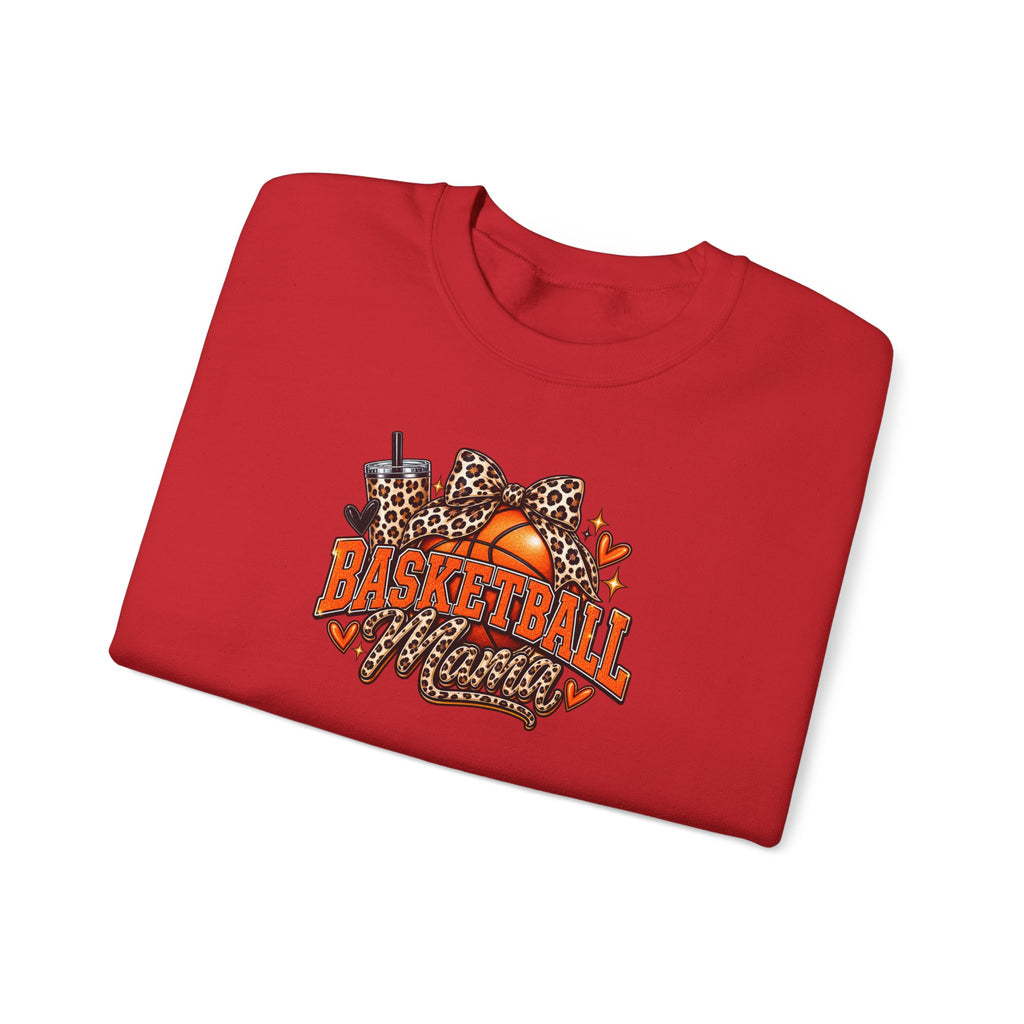 Basketball Leopard Print Crewneck Sweatshirt