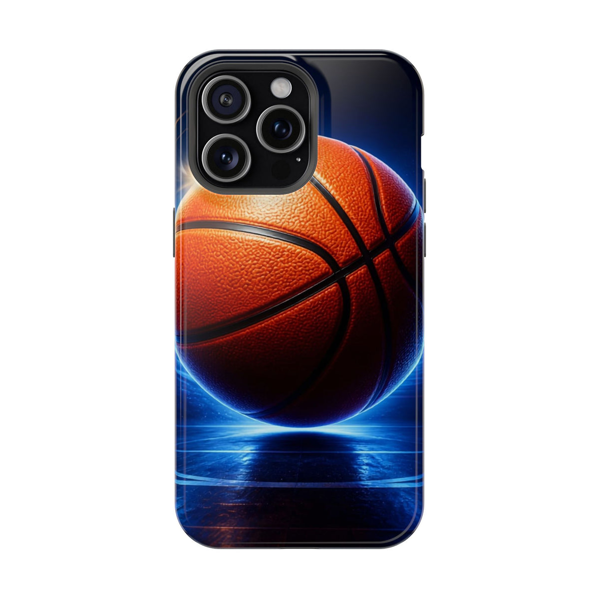 Basketball Magnetic Impact-Resistant Phone Case — Neon Court Design