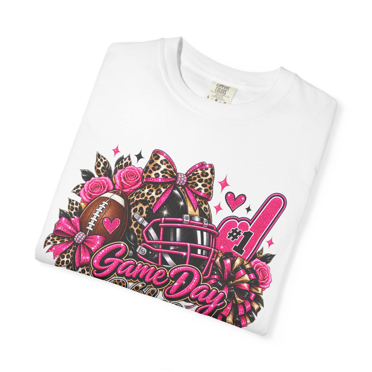 Game Day Pink Football T-Shirt