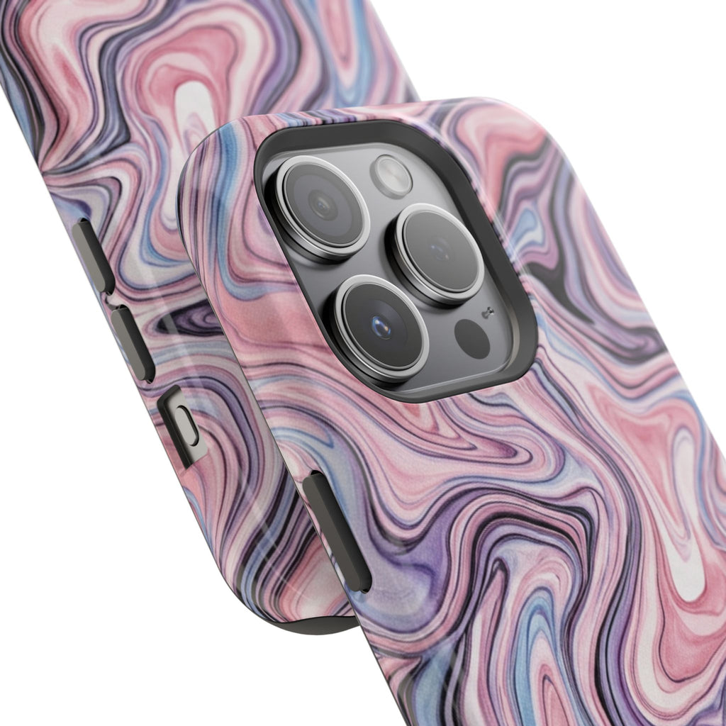 Marbled Pink Swirl Phone Case — Magnetic Impact-Resistant Protection