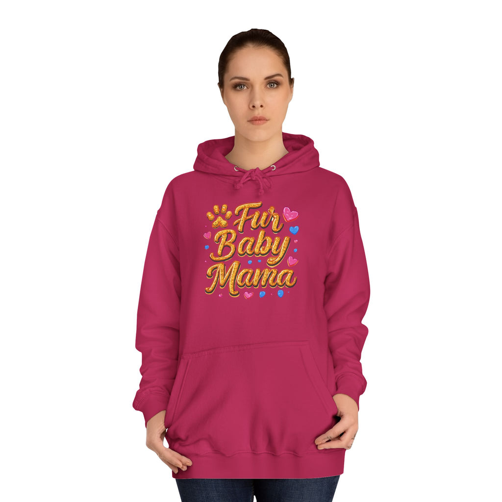 Fur Baby Mama Hoodie — Cute Paw Print Pet Mom Pullover
