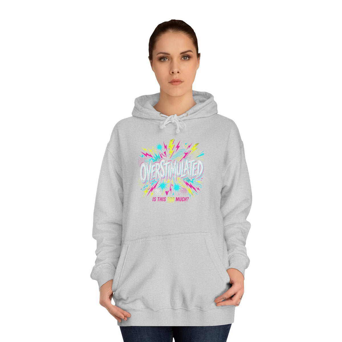 College Hoodie — Colorful Confetti Campus Crewneck