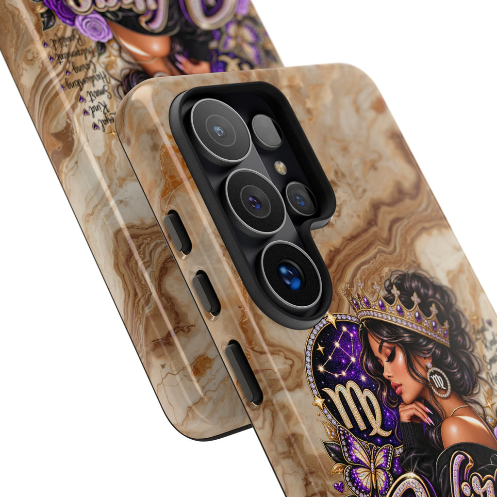Virgo Zodiac Phone Case — Elegant Marble Astrological Design