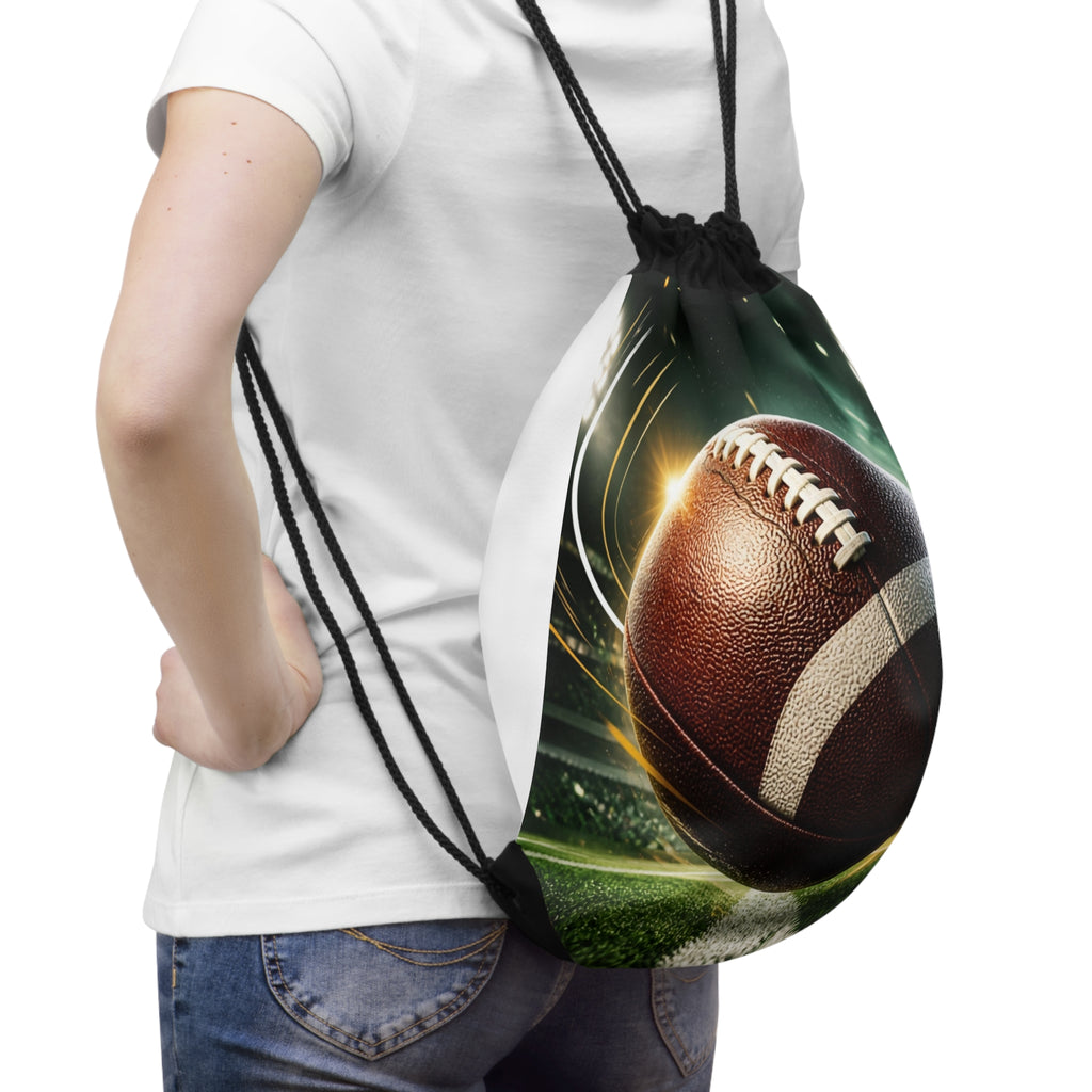 Football Stadium Drawstring Bag – Dynamic Game Day Gym Sack