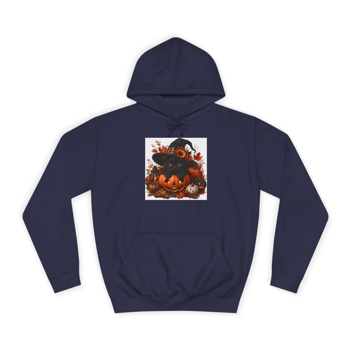 Halloween Pumpkin Witch Hoodie — Cute Spooky Fall College Sweatshirt