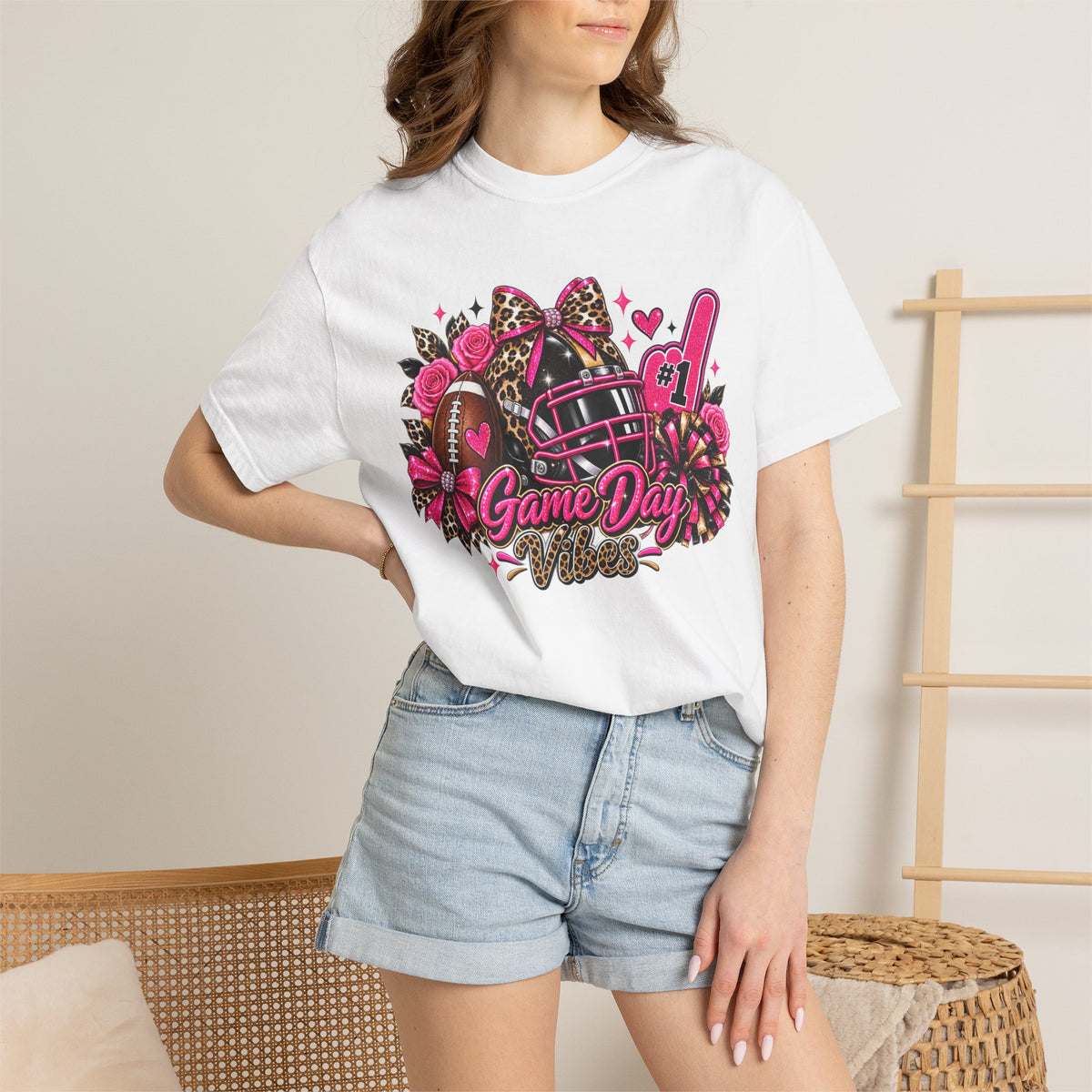 Game Day Pink Football T-Shirt