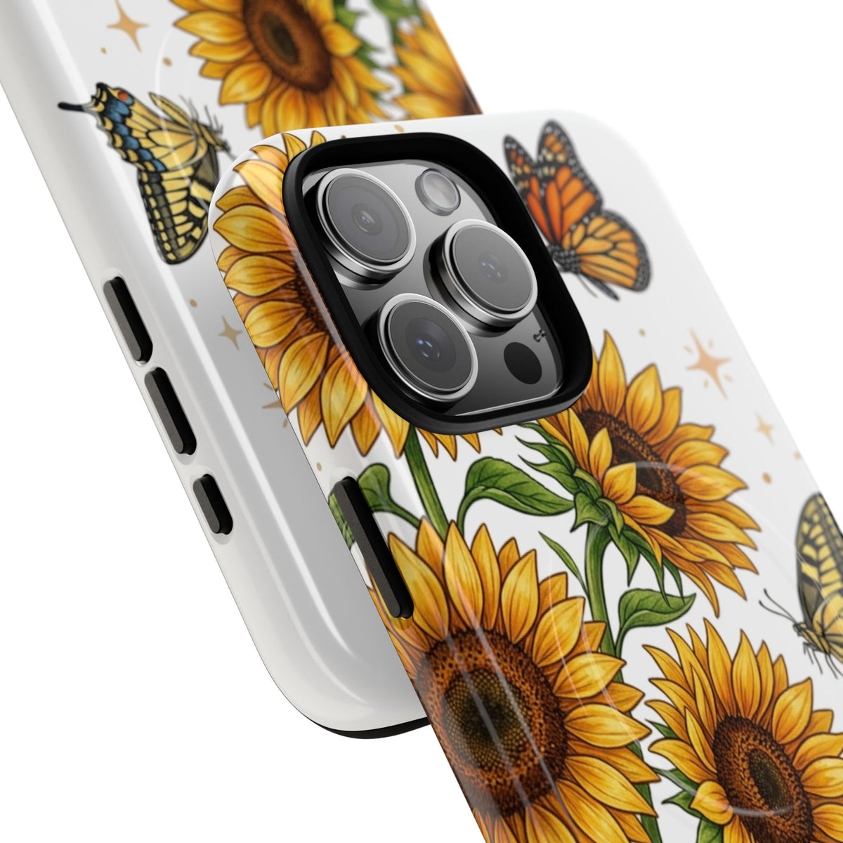 Sunflower & Butterflies Tough Magnetic Phone Case
