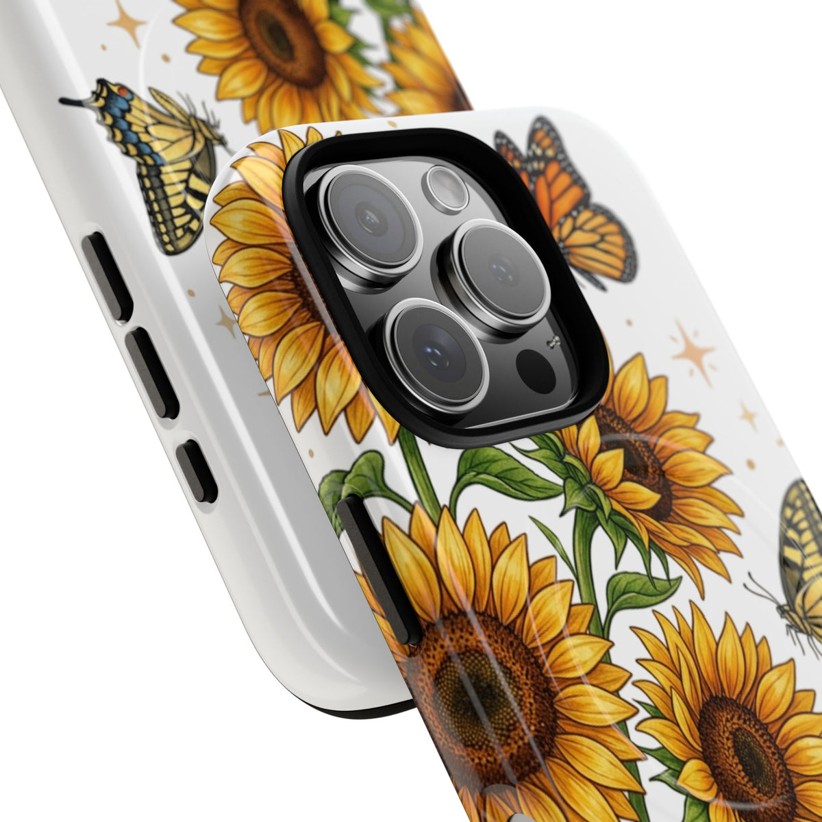 Sunflower & Butterflies Tough Magnetic Phone Case