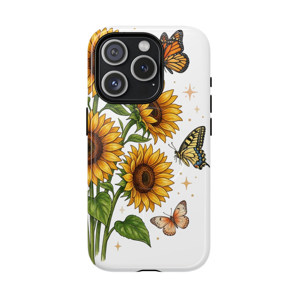 Sunflower & Butterflies Tough Magnetic Phone Case