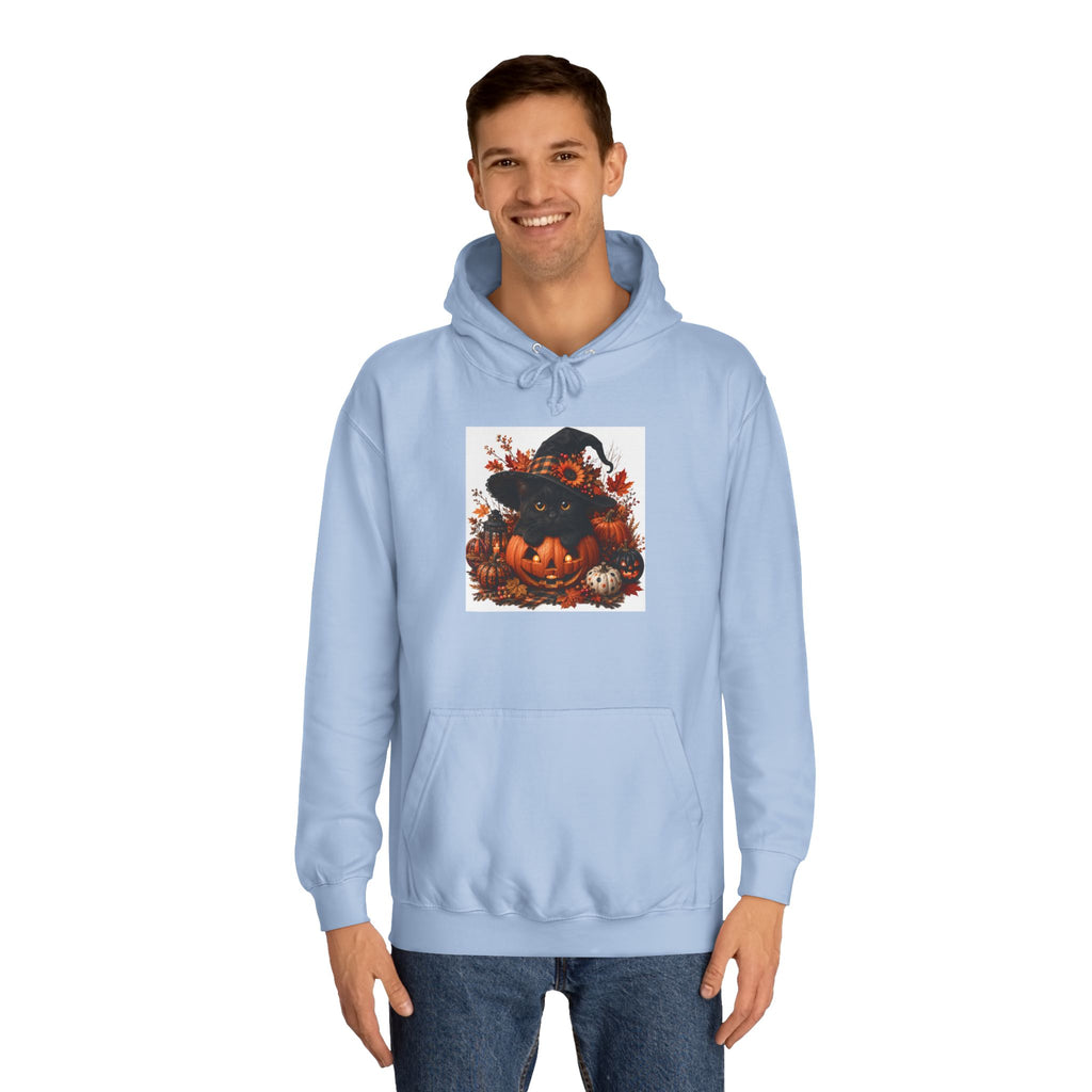 Halloween Pumpkin Witch Hoodie — Cute Spooky Fall College Sweatshirt