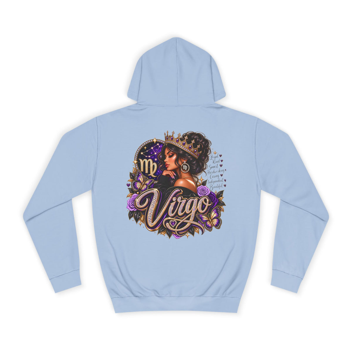 Virgo Zodiac College Hoodie – Astrology Graphic Campus Pullover