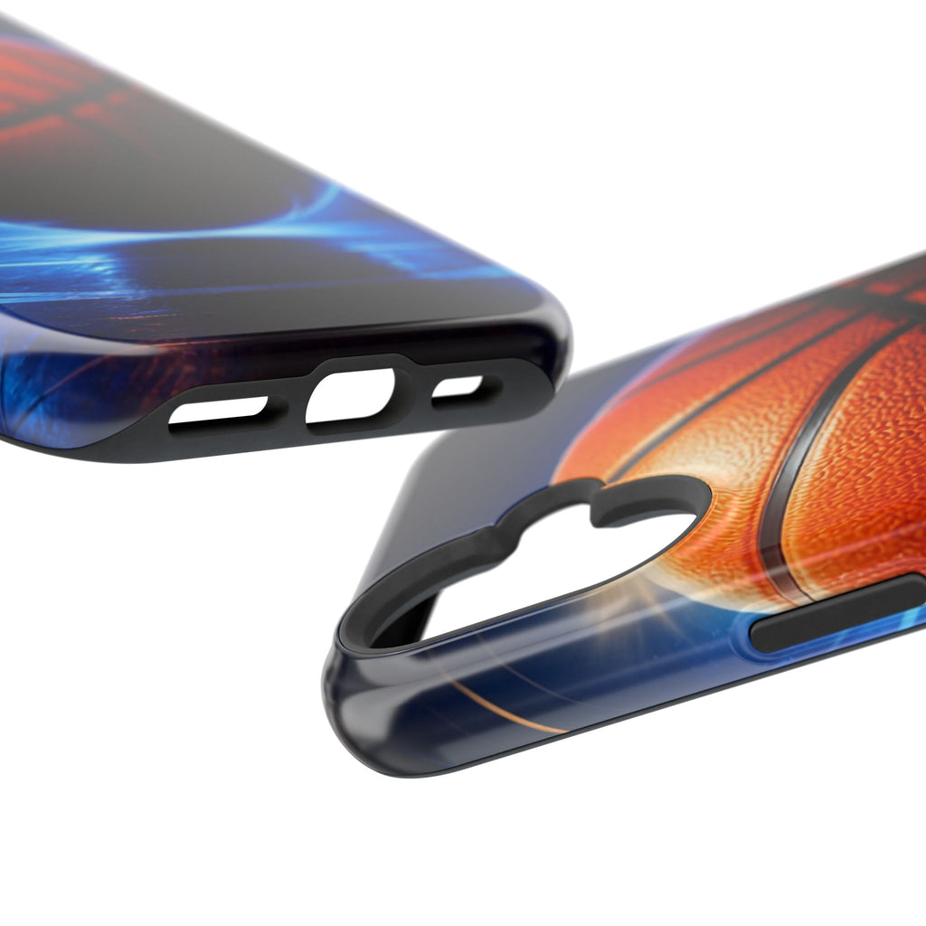 Basketball Magnetic Impact-Resistant Phone Case — Neon Court Design
