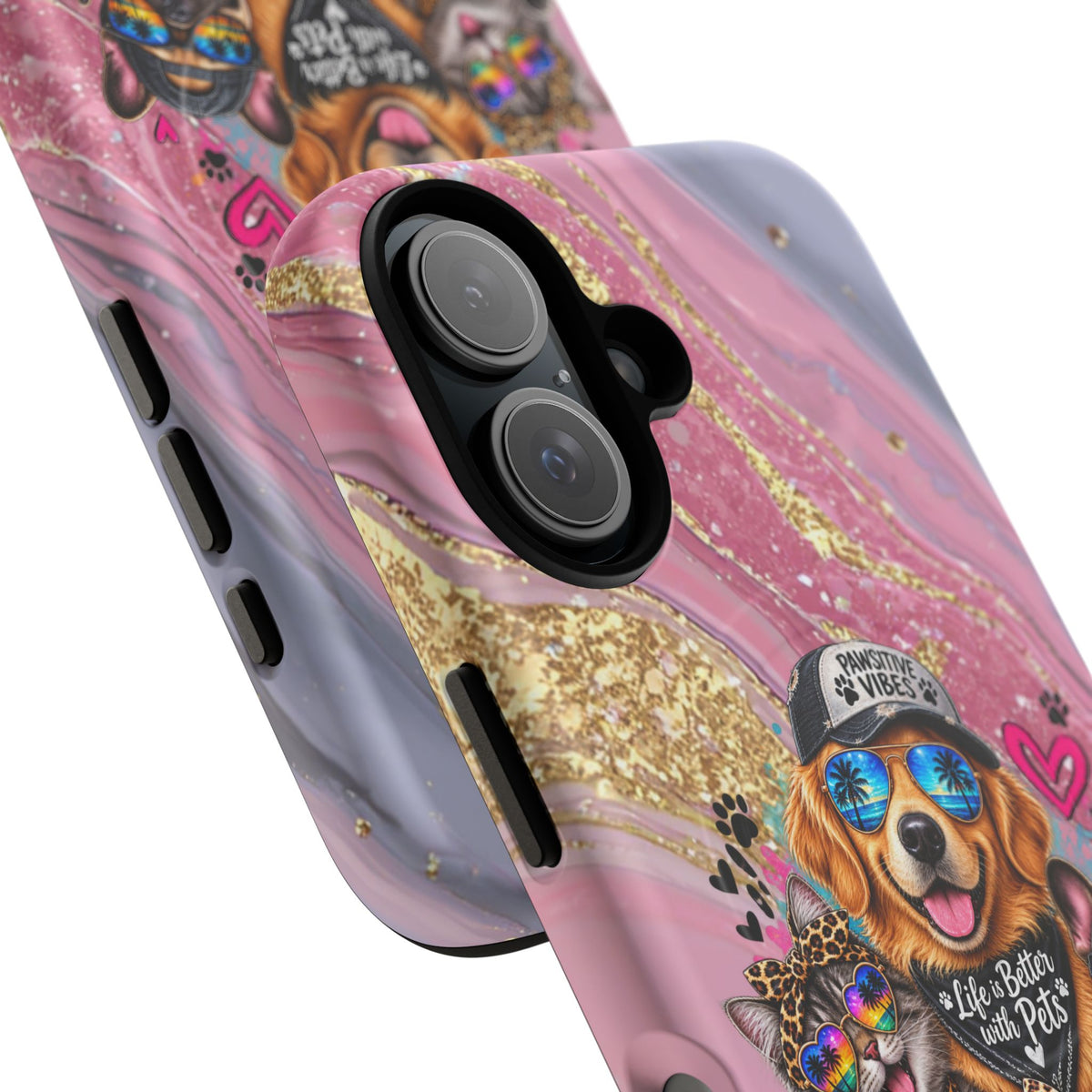 Tough Magnetic Case — Colorful ‘Life Is Better With Pets’ Dog & Cat Phone Cover