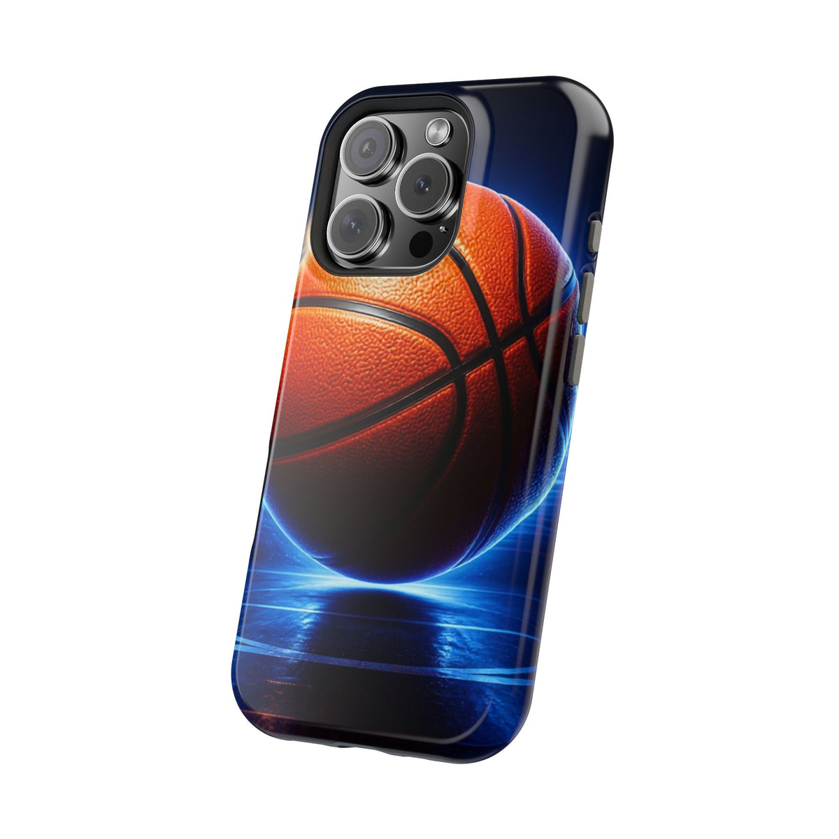 Basketball Magnetic Impact-Resistant Phone Case — Neon Court Design