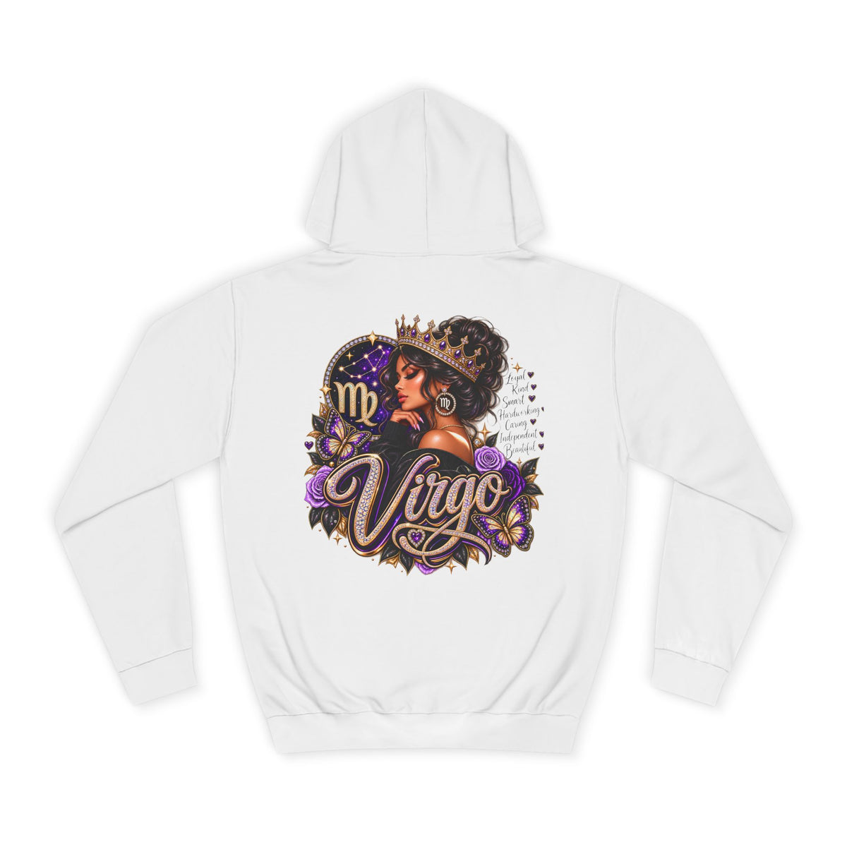 Virgo Zodiac College Hoodie – Astrology Graphic Campus Pullover