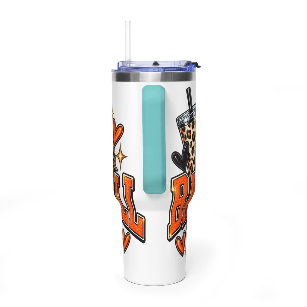 Basketball Mom Leopard Bow 40oz Vacuum Tumbler