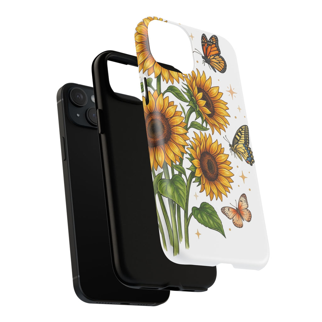 Sunflower & Butterflies Tough Magnetic Phone Case