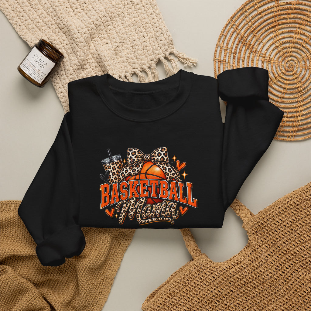 Basketball Leopard Print Crewneck Sweatshirt