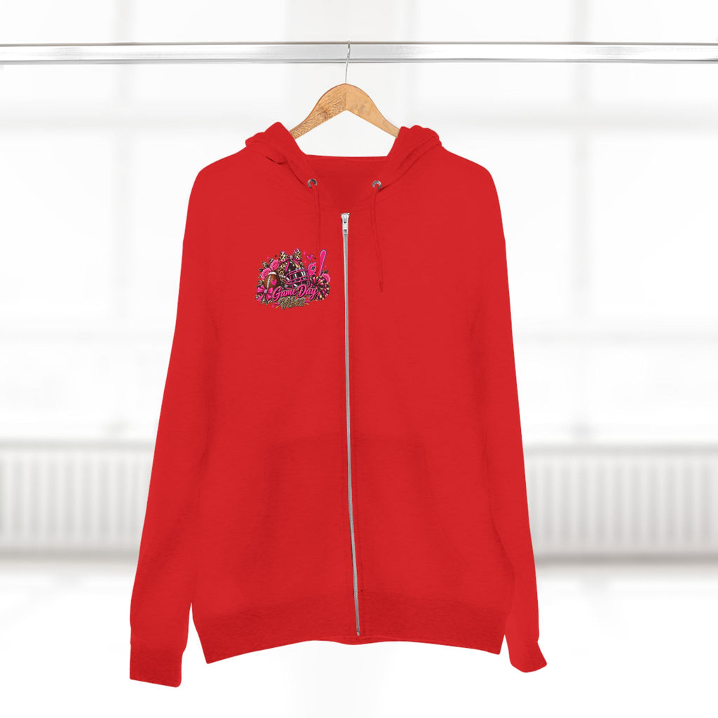 Game Day Pink Football Zip Hoodie