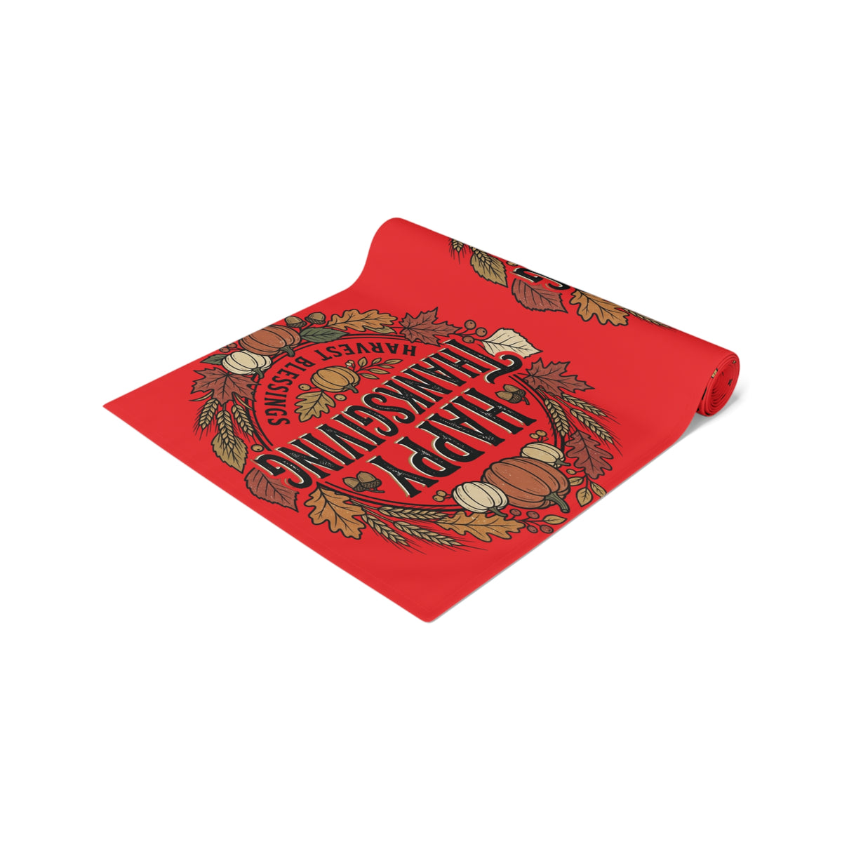 Thanksgiving Table Runner - 'Happy Thanksgiving' Fall Harvest Pumpkin Design