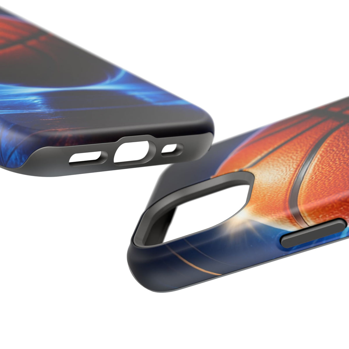 Basketball Magnetic Impact-Resistant Phone Case — Neon Court Design