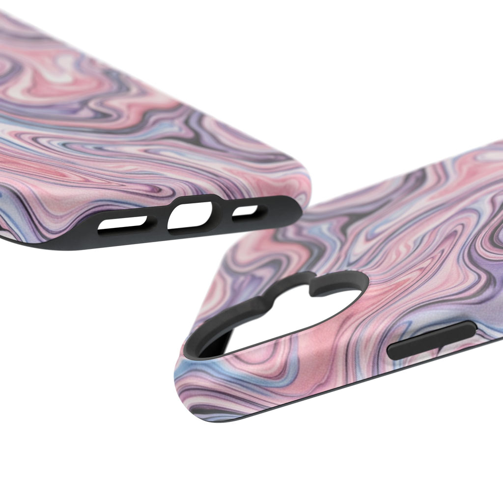 Marbled Pink Swirl Phone Case — Magnetic Impact-Resistant Protection