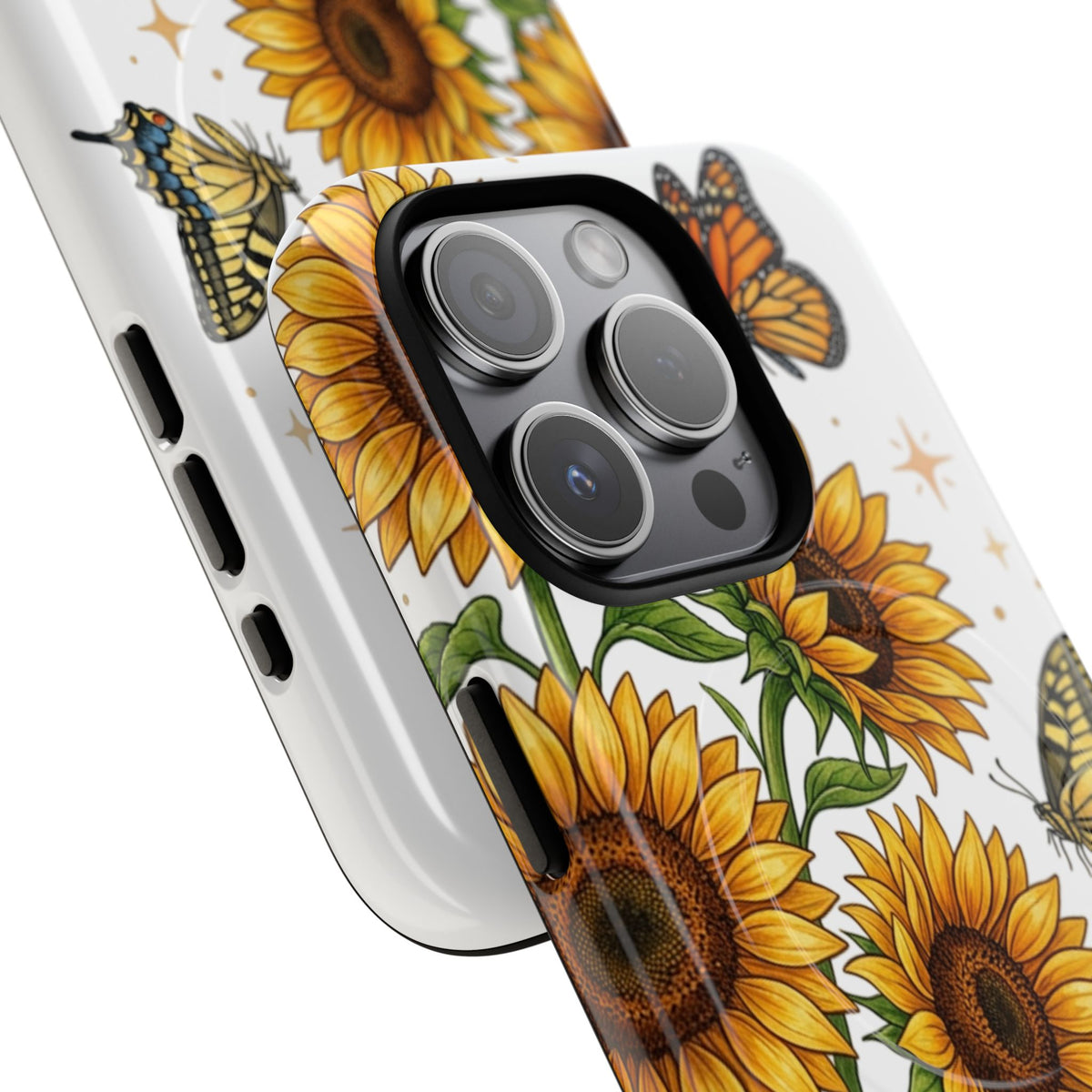 Sunflower & Butterflies Tough Magnetic Phone Case