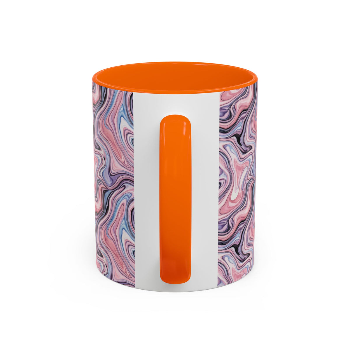 Pink Marble Swirl Accent Coffee Mug – 11/15oz
