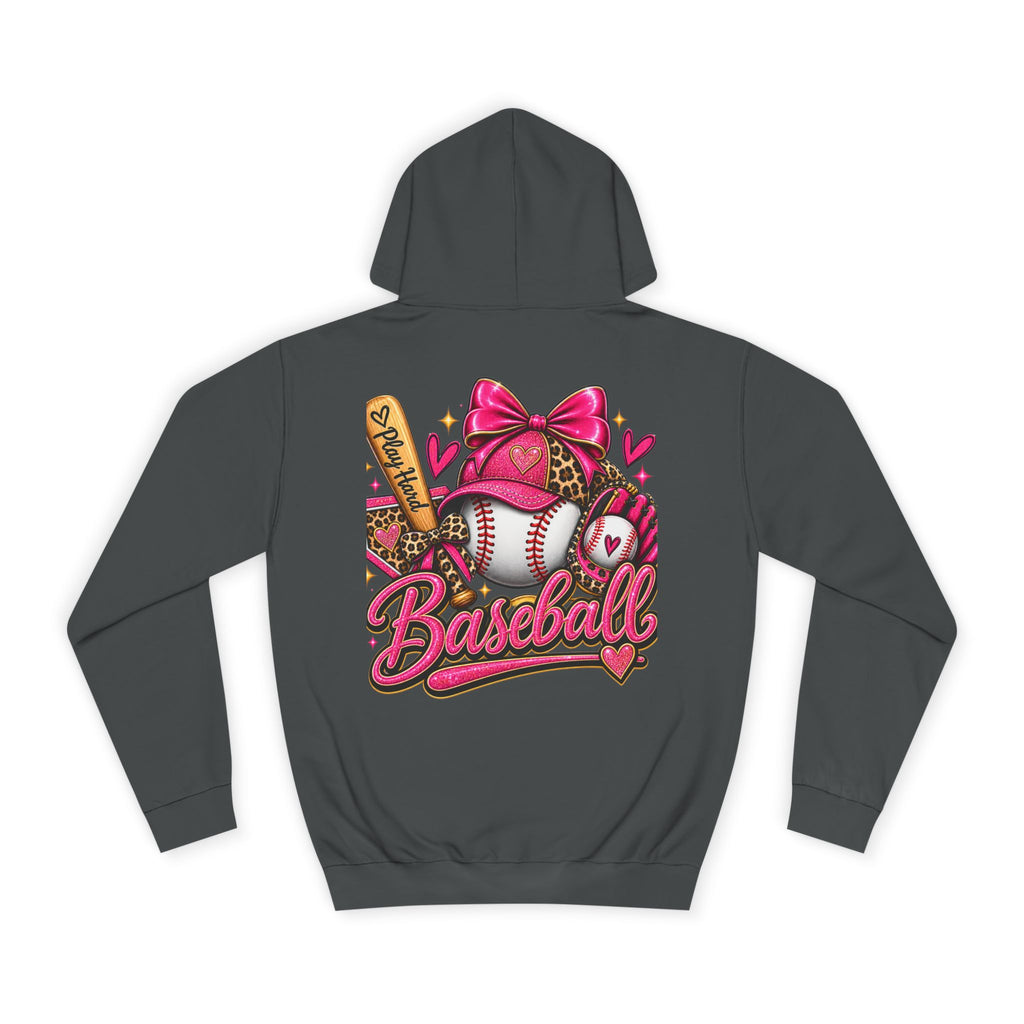 Baseball Hoodie – Cute Pink Bow Softball Fan Pullover