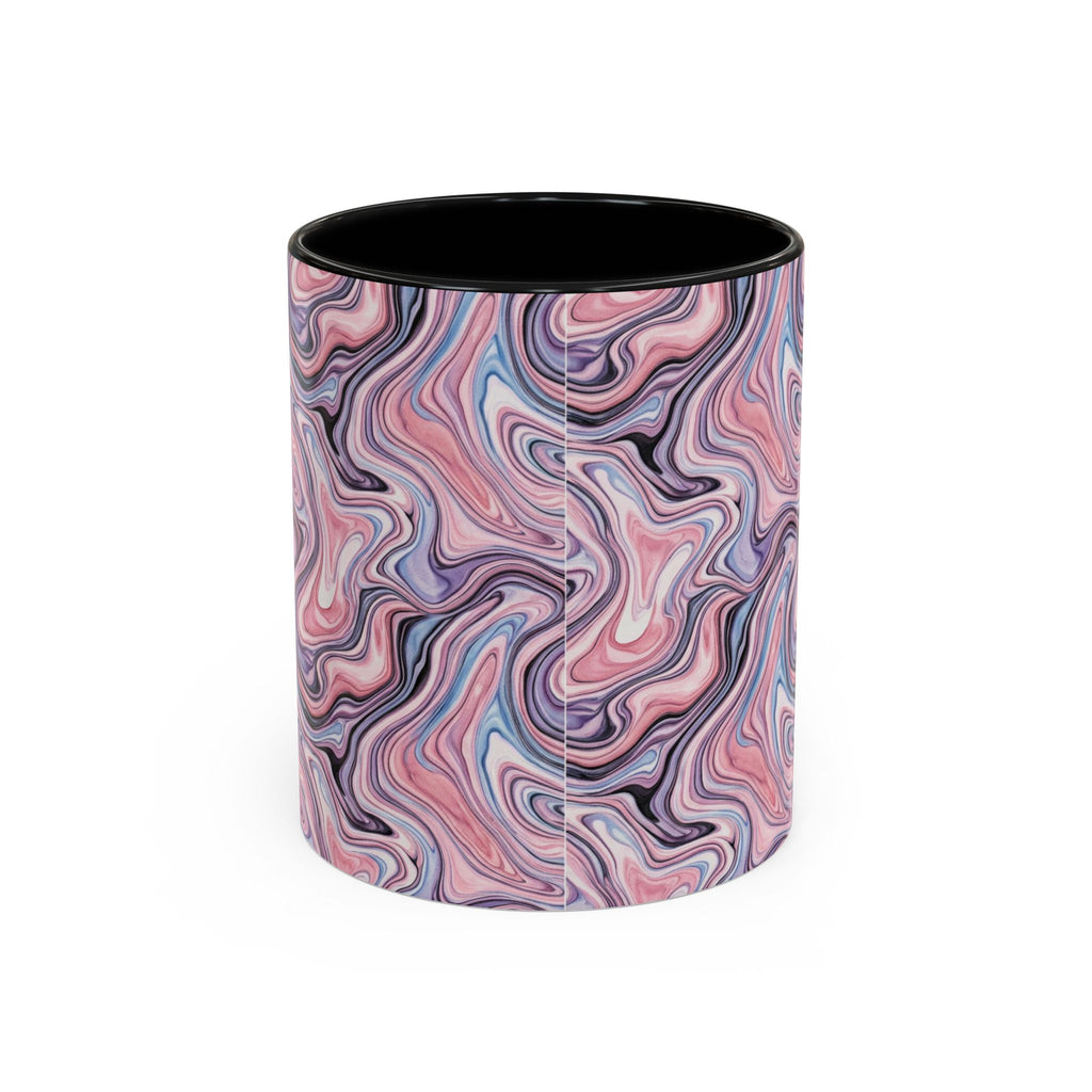 Pink Marble Swirl Accent Coffee Mug – 11/15oz