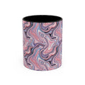 Pink Marble Swirl Accent Coffee Mug – 11/15oz