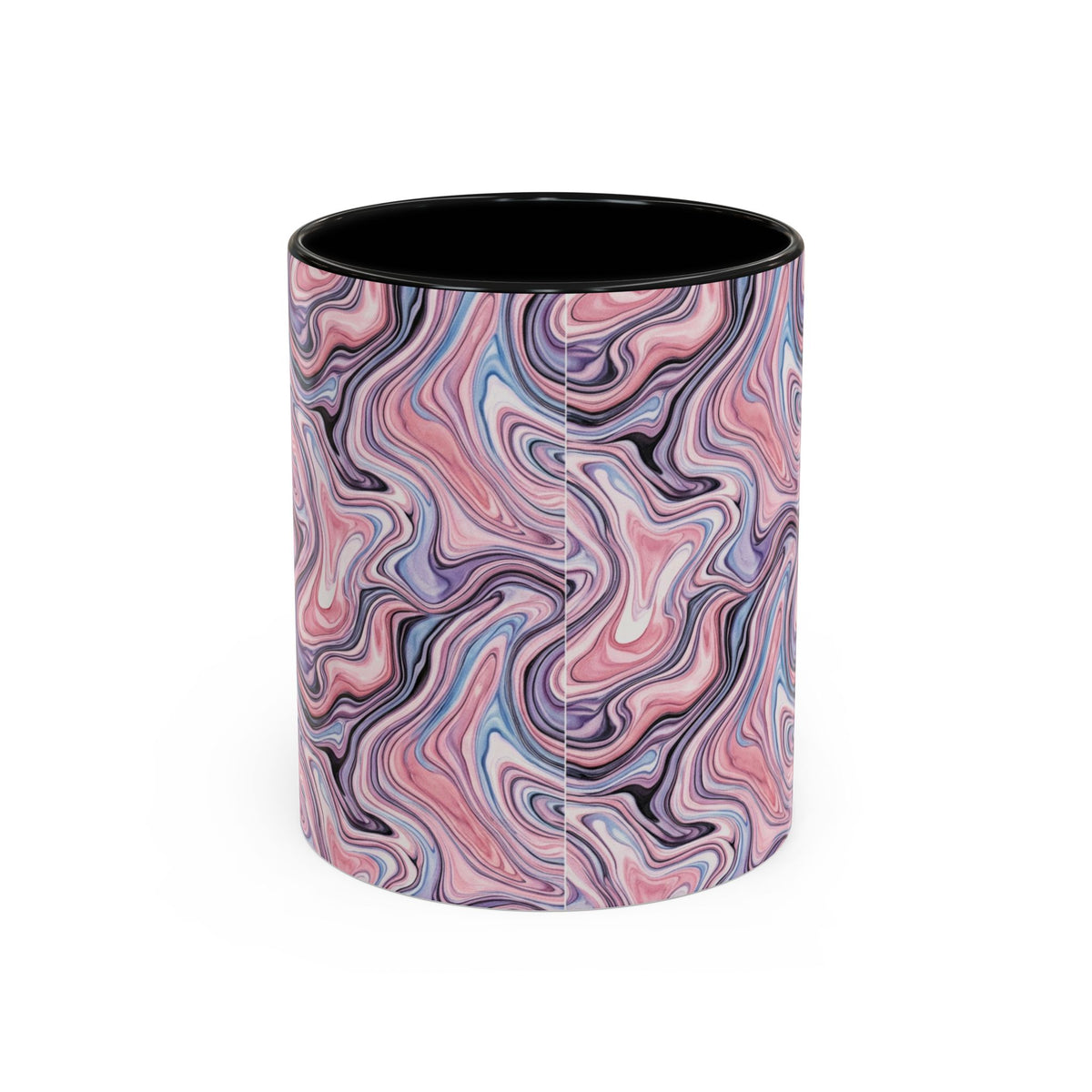 Pink Marble Swirl Accent Coffee Mug – 11/15oz