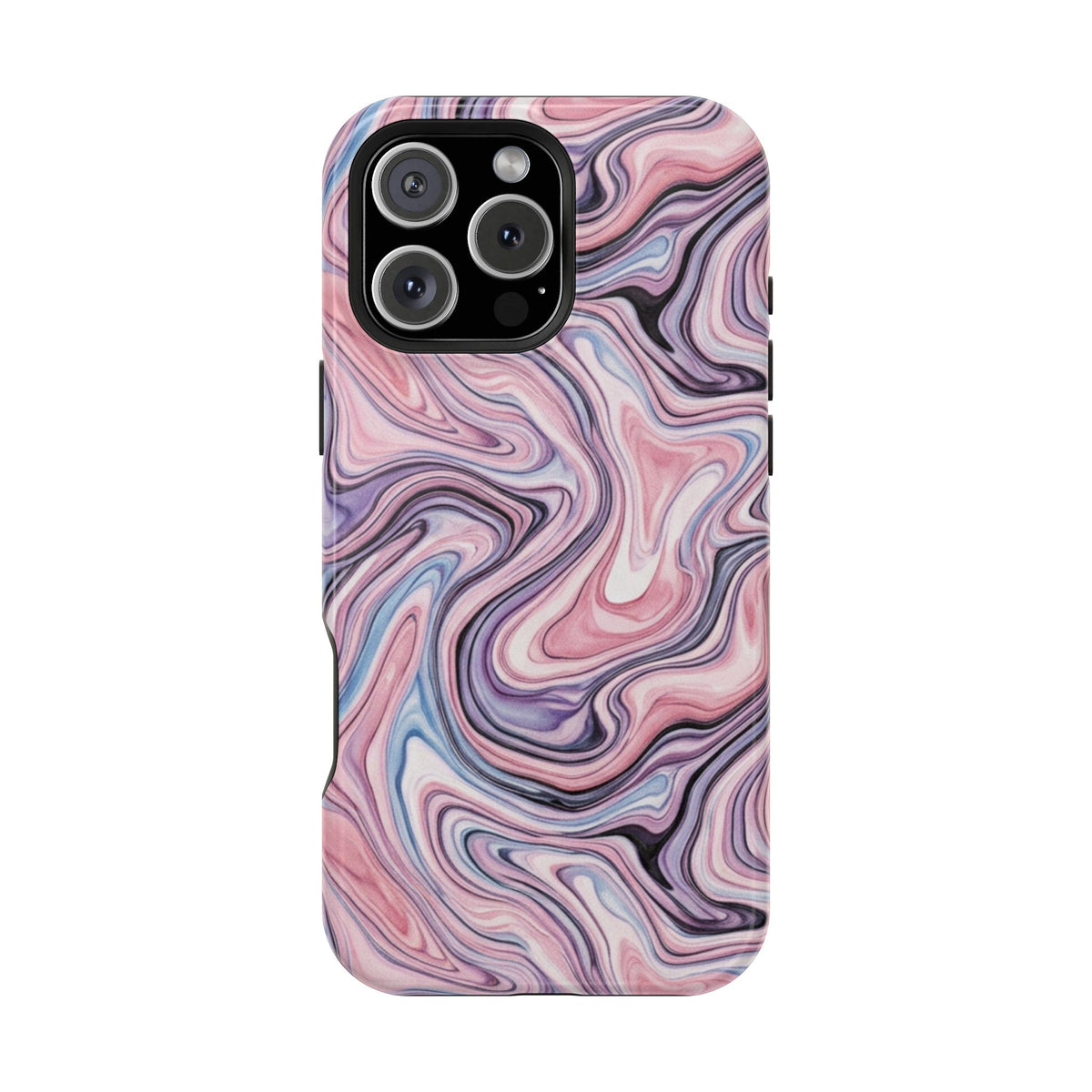 Marbled Pink Swirl Phone Case — Magnetic Impact-Resistant Protection