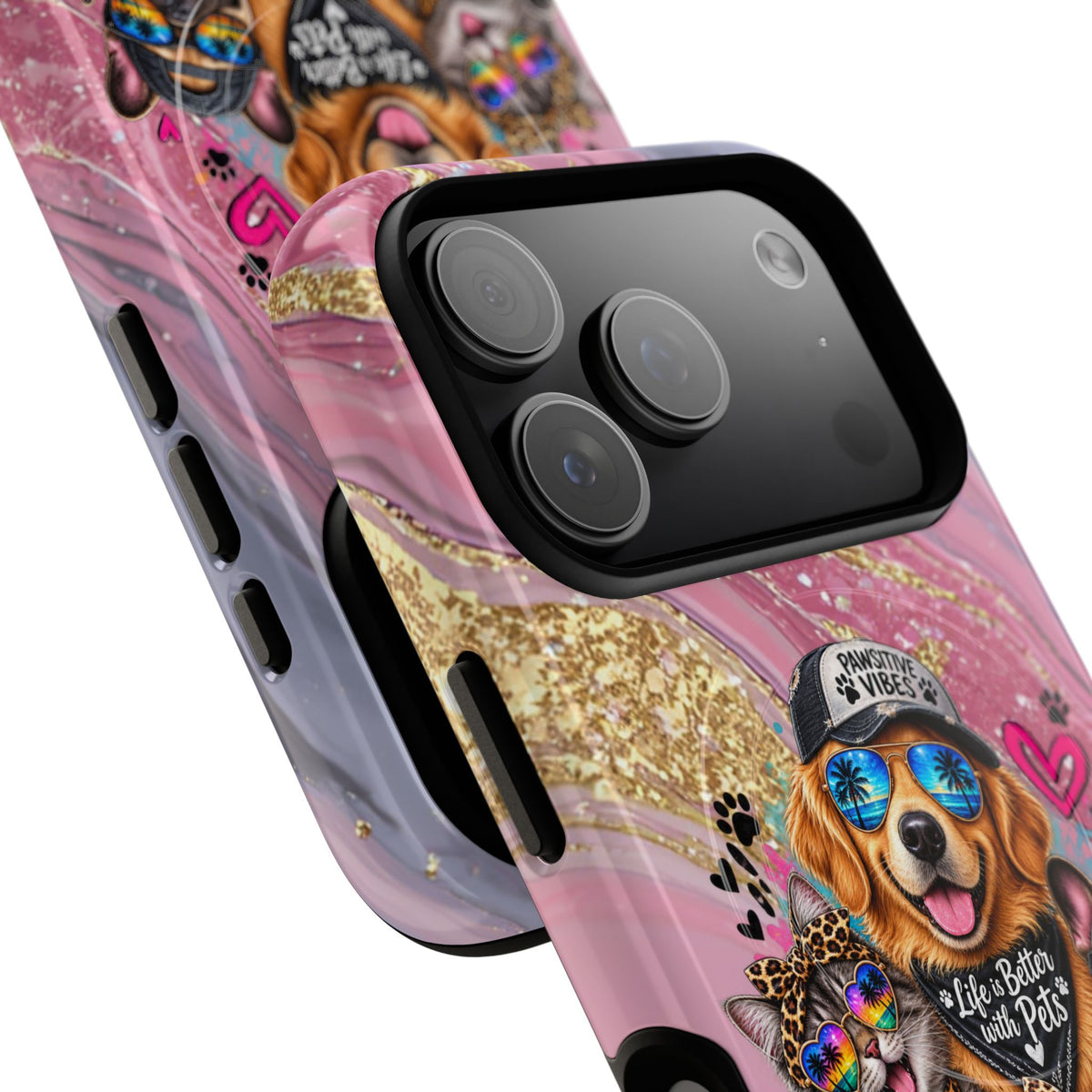 Tough Magnetic Case — Colorful ‘Life Is Better With Pets’ Dog & Cat Phone Cover