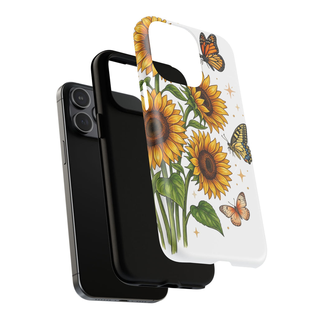 Sunflower & Butterflies Tough Magnetic Phone Case