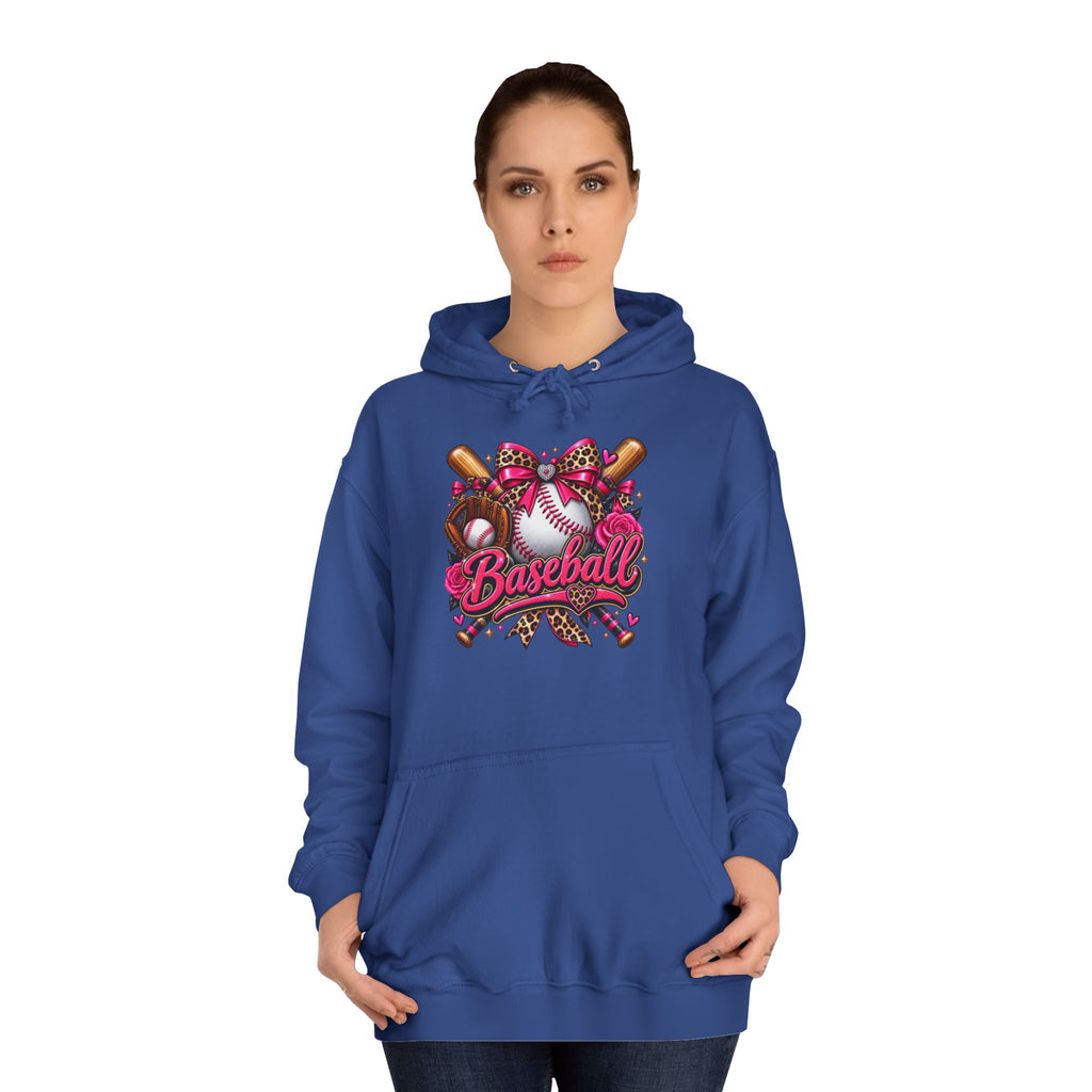 Baseball Heart Graphic Hoodie – Pink Softball/Baseball Team Pullover